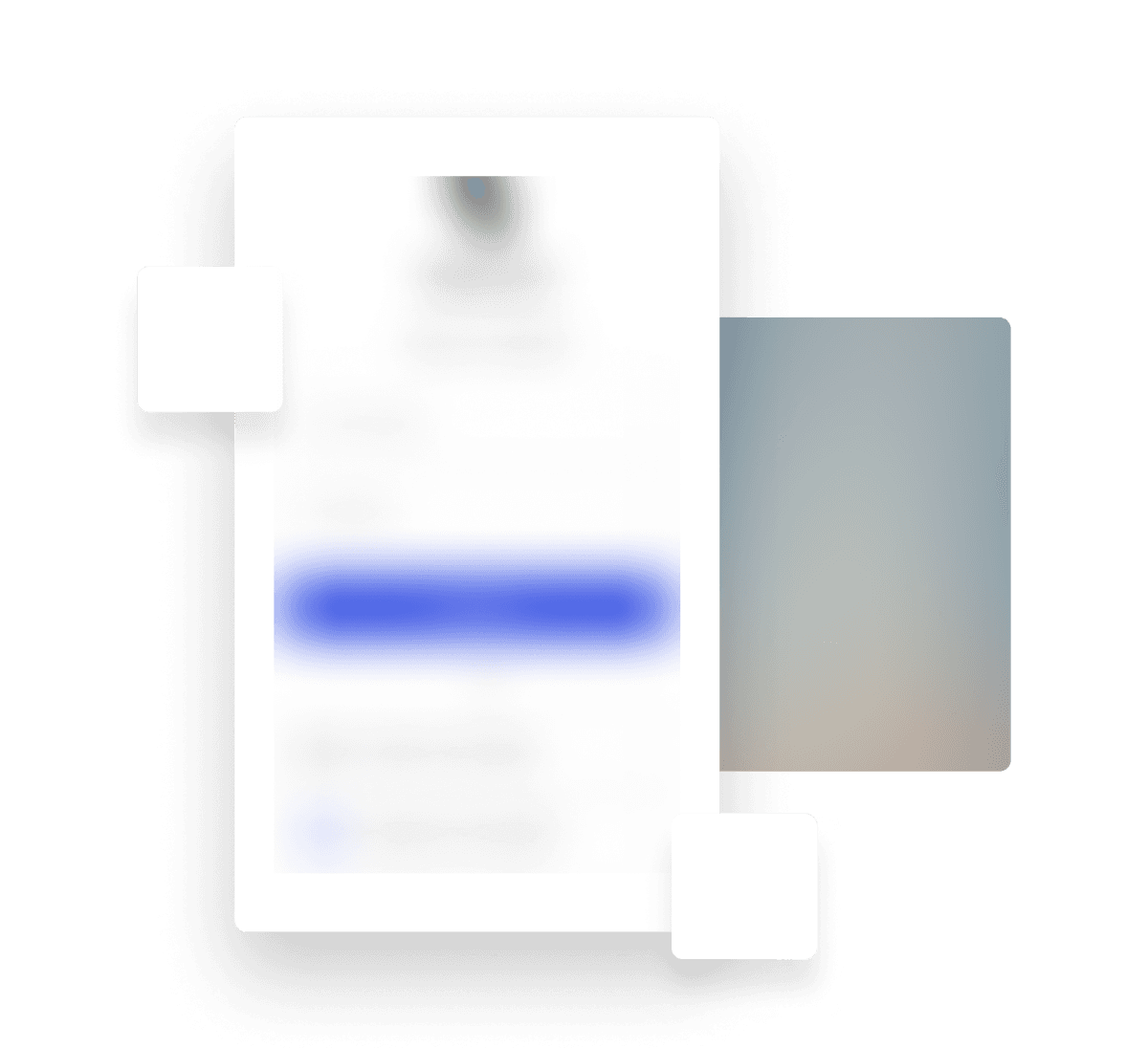 A blurred mobile app UI